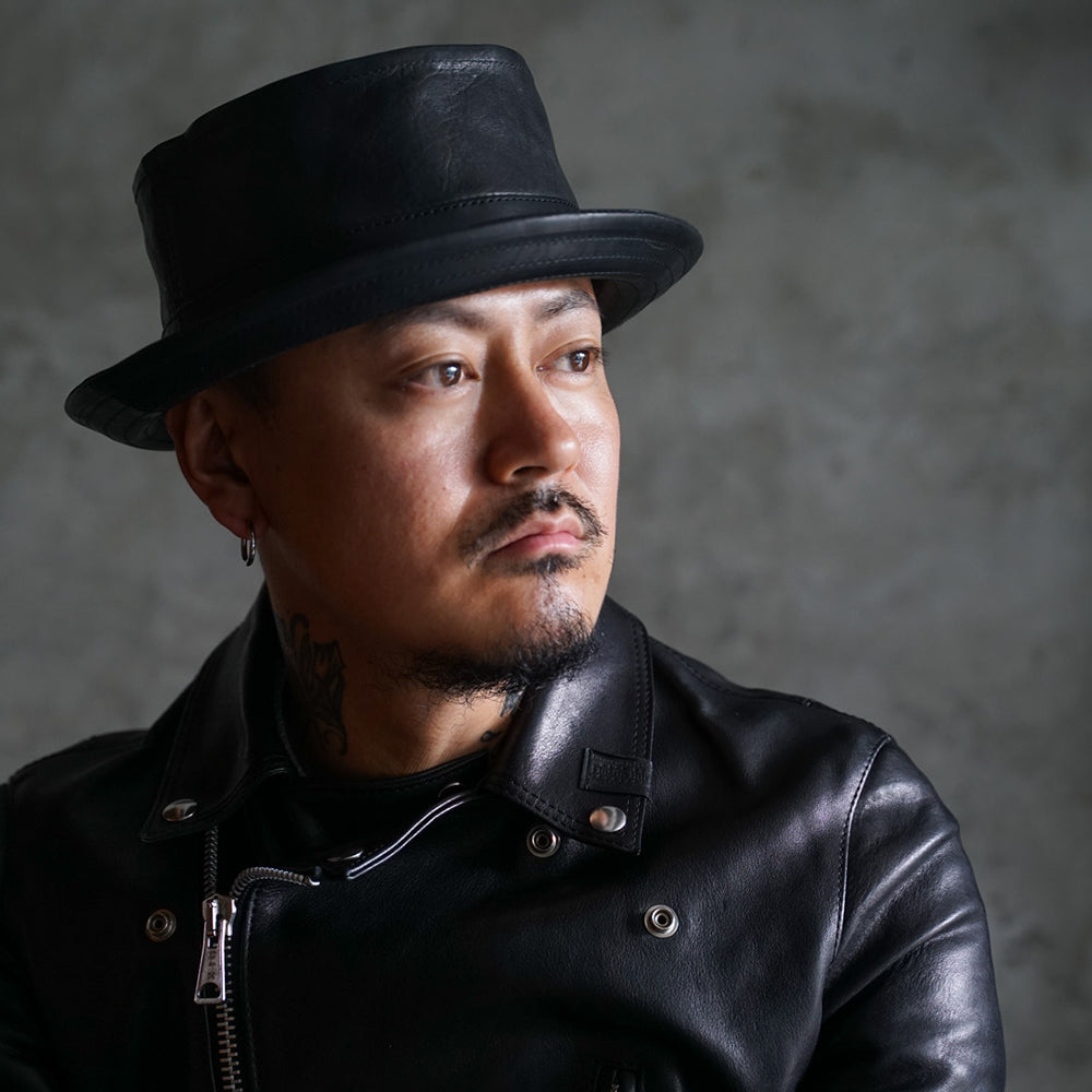 PORKPIE HAT / COW – KLOOTCH -dustinburg atelier- PORKPIE HAT / COW – KLOOTCH -dustinburg atelier-