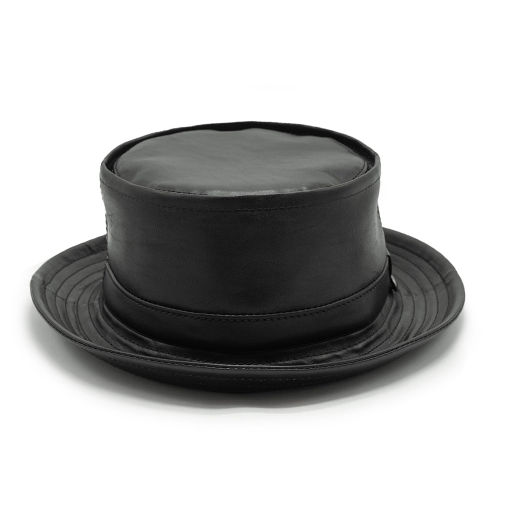 スタンダードレザー 肉厚 ポークパイハット 茶芯　58cm ハーレー バイカー スタンダードレザー 肉厚 ポークパイハット 茶芯 58cm ハーレー
